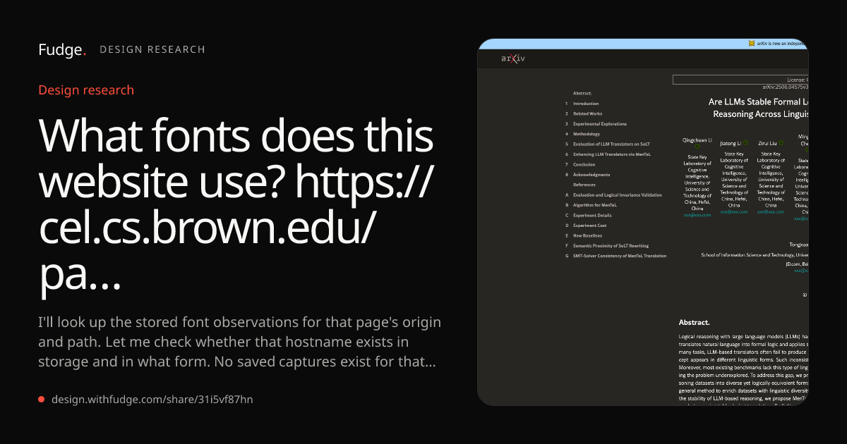 My agent chatbot let's you detect a website's fonts without an extension