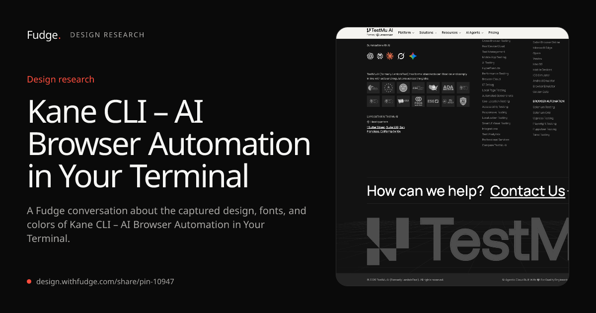 Design Inspiration from www.testmuai.com/kane-cli/?ref=producthunt