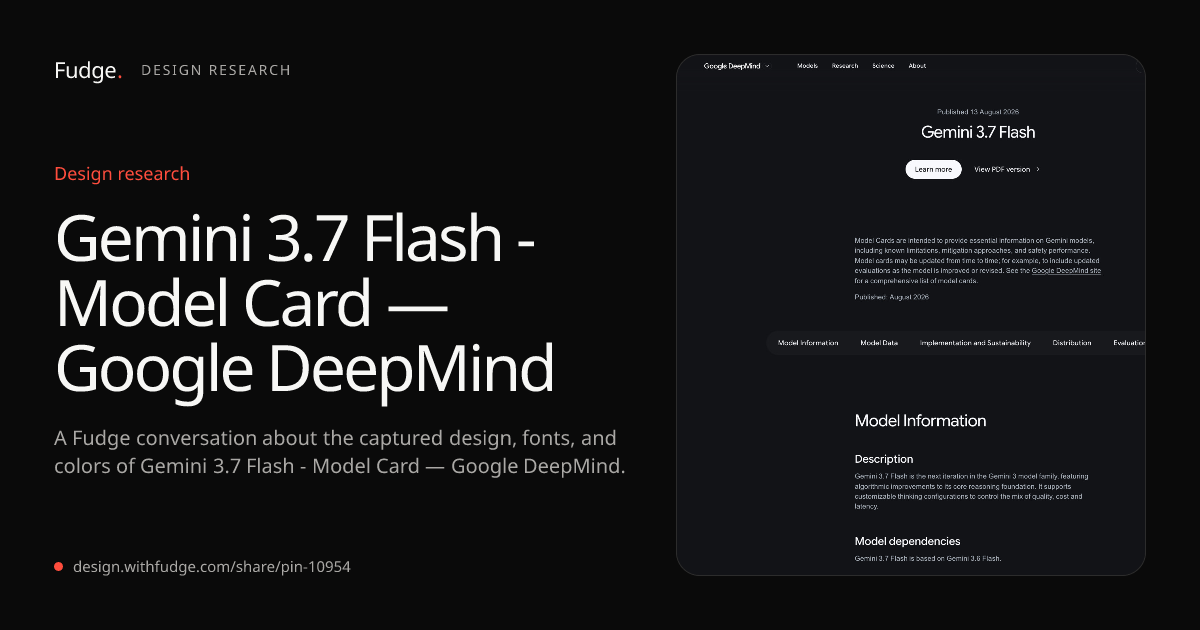Design Inspiration from deepmind.google/models/model-cards/gemini-3-7-flash/