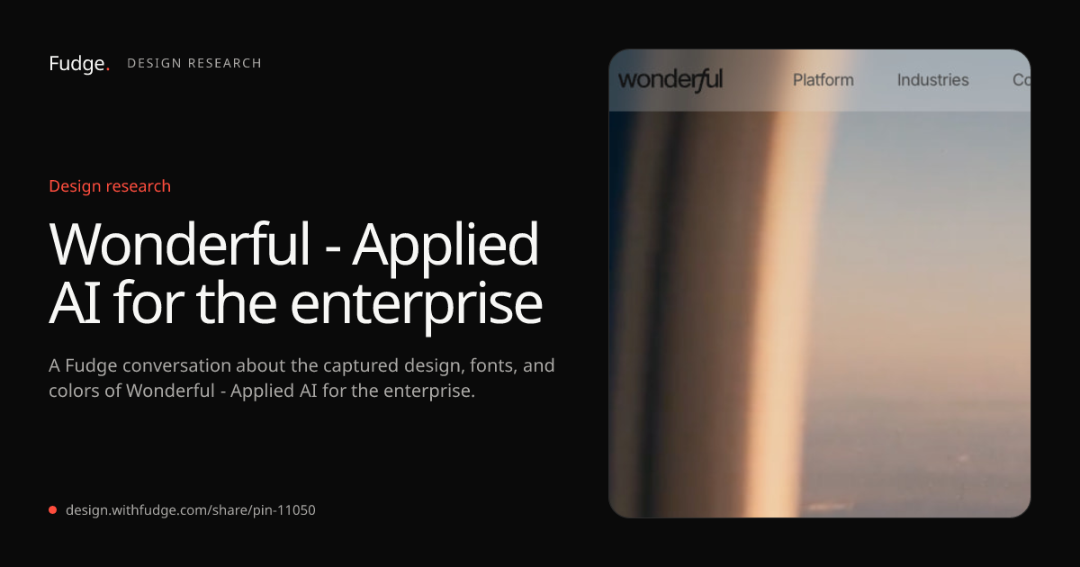 Design Inspiration from www.wonderful.ai/?selected-industry=telecommunication