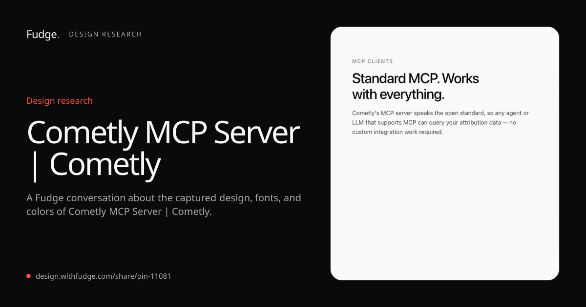 Design Inspiration from www.cometly.com/platform/mcp