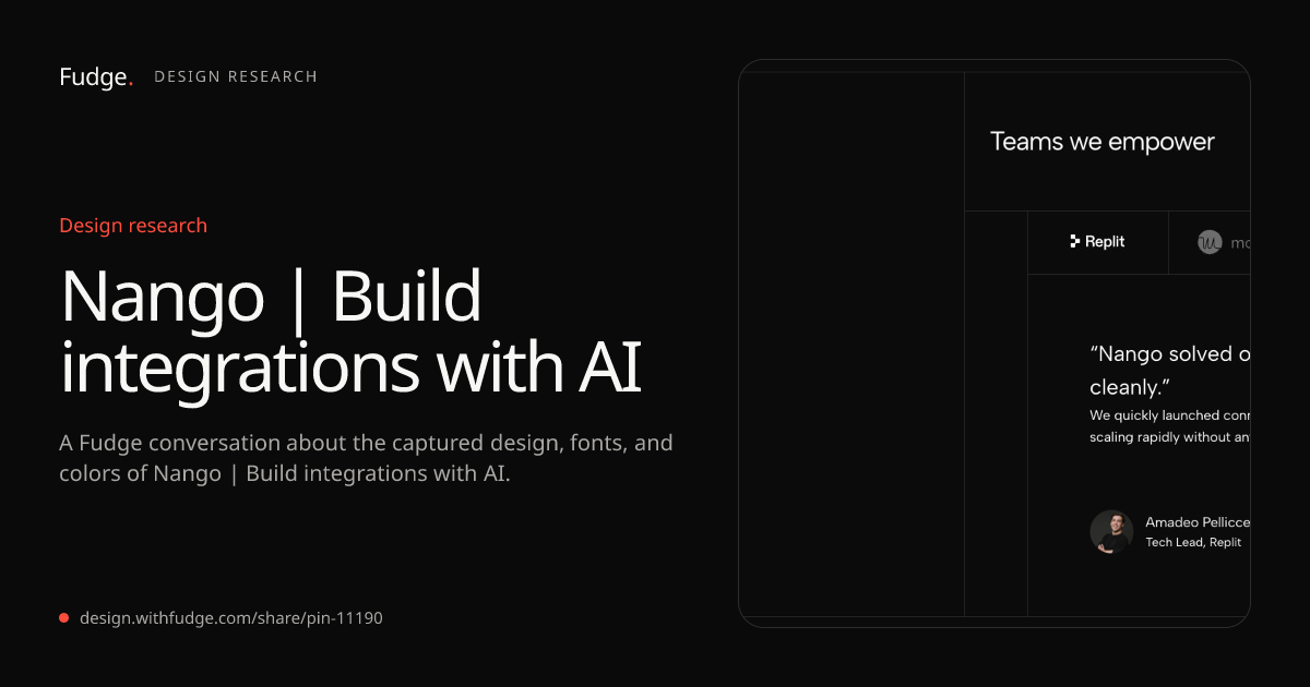 Design Inspiration from nango.dev/
