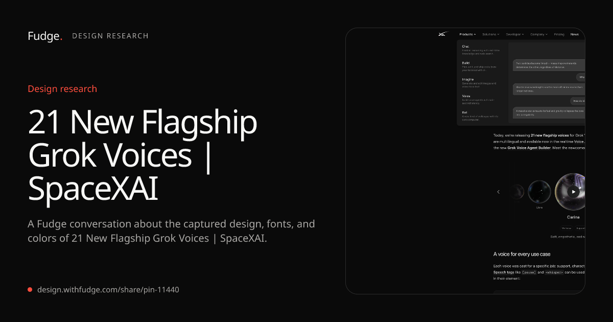 Design Inspiration from x.ai/news/new-flagship-voices