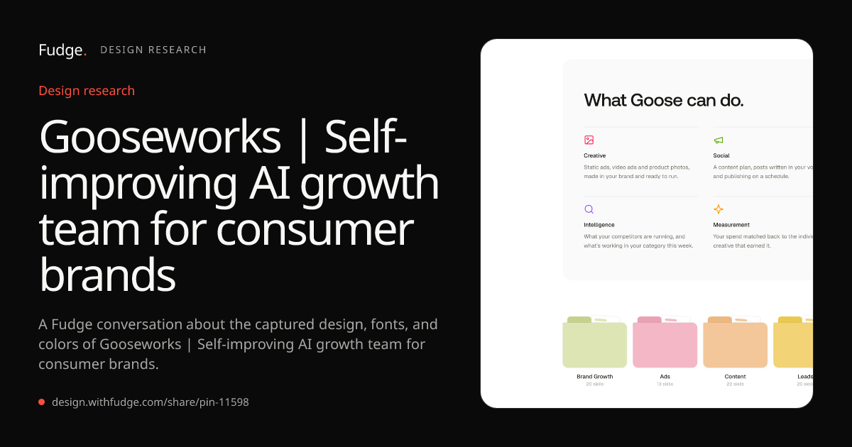 Design Inspiration from gooseworks.ai/