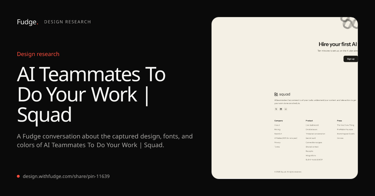 Design Inspiration from squad.so/
